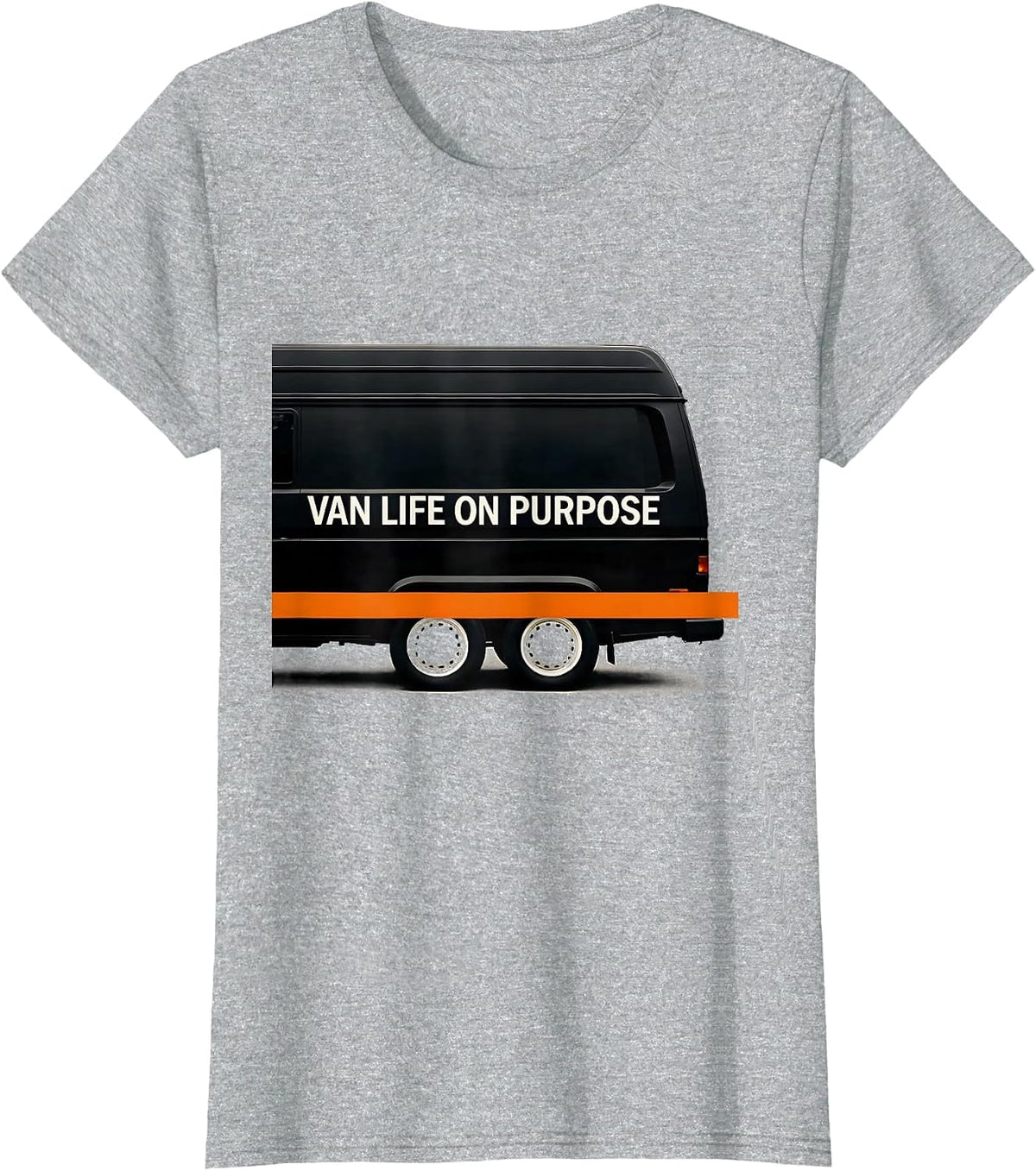 Women's Van Life On Purpose Retro Van Dwellers Nomad Gift T-Shirt - Heather Grey