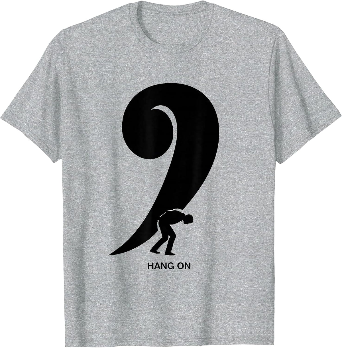 Men's Hang On Funny Grammar Police Punctuation Humor Teacher Gift T-Shirt - Heather Grey