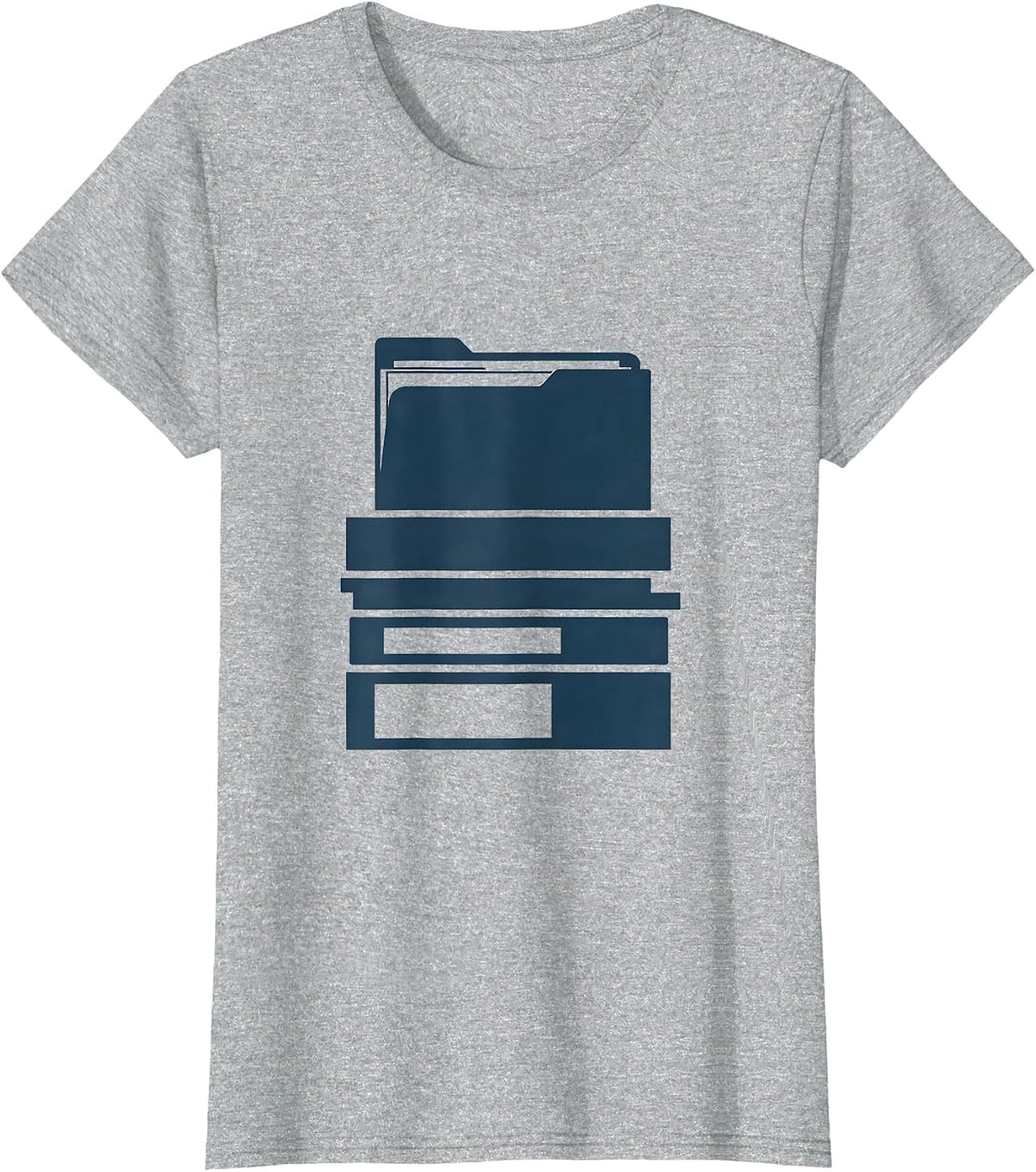 Paraprofessional Colorful Binders and Folders Graphic T-Shirt - Heather Grey