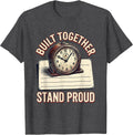 Men's Built Together Stand Proud Vintage Union Worker Labor Day T-Shirt - Dark Heather Grey