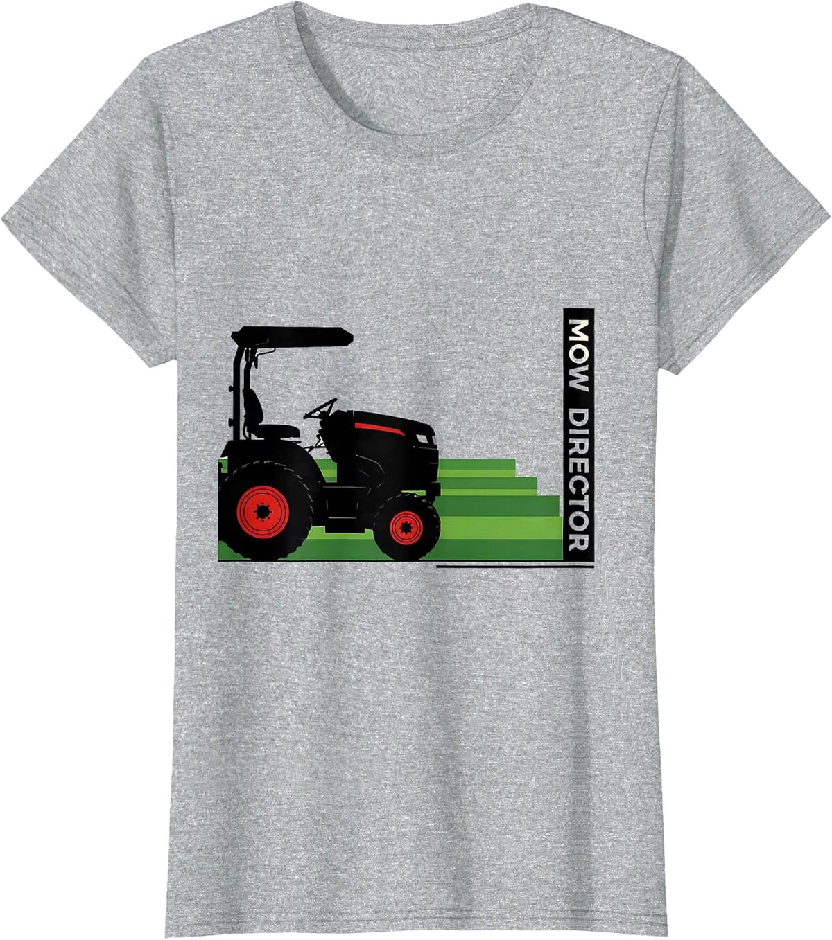 Mow Director Funny Lawn Mower Dad Gardener Gift T-Shirt - Heather Grey