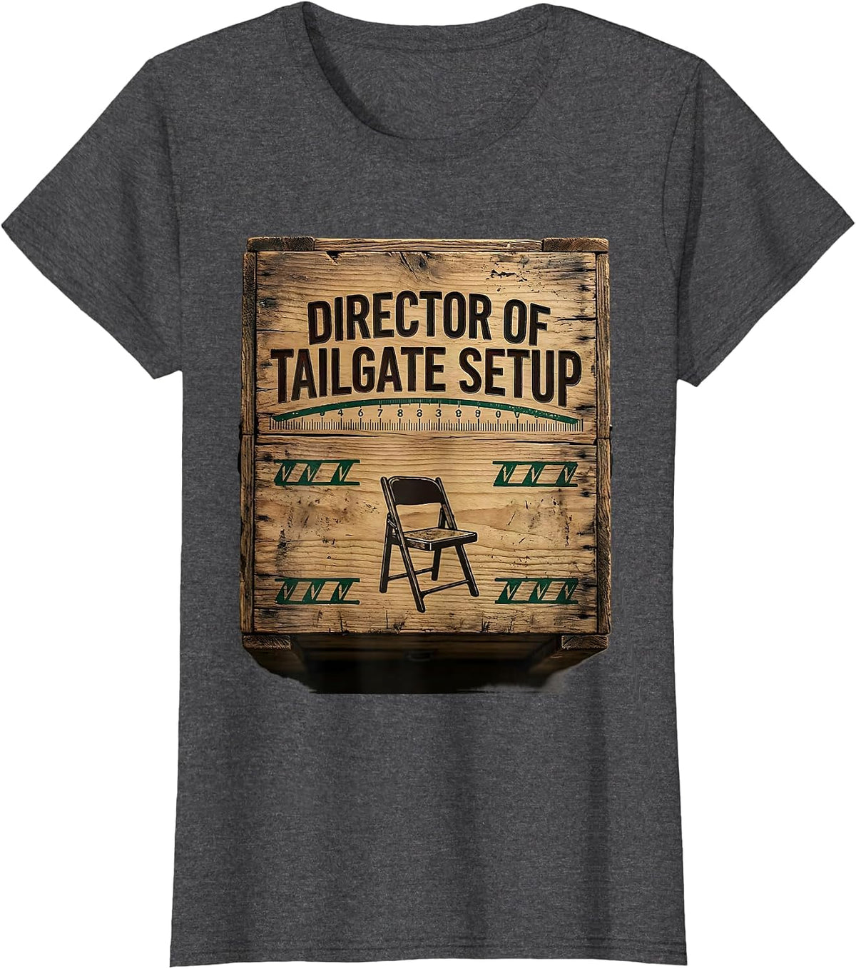 Women's Director Of Tailgate Setup Vintage Marching Band Mom Humor T-Shirt - Dark Heather Grey