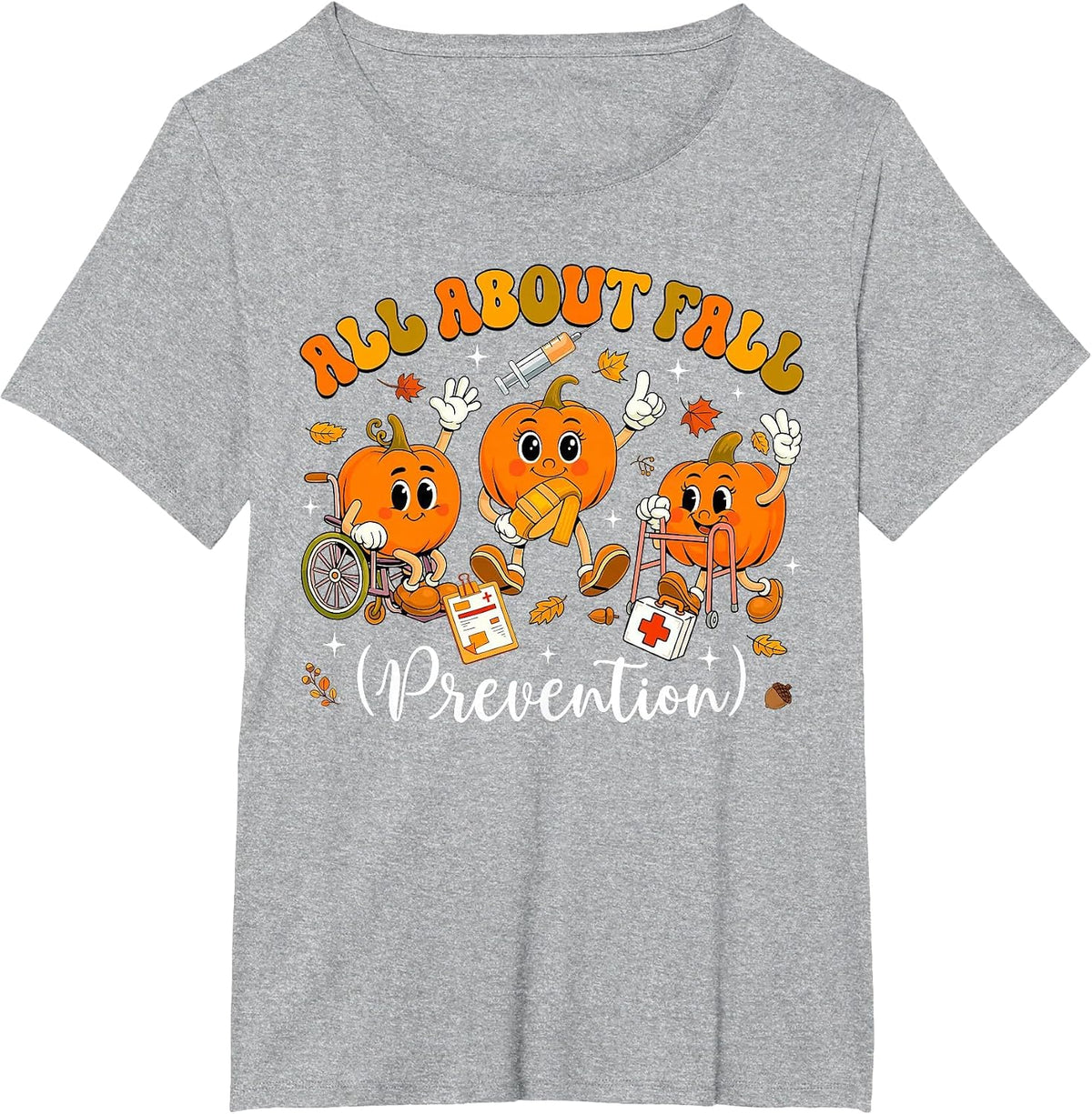 Nurse All About Fall Prevention Fall Physical Therapy PT OT T-Shirt - Heather Grey