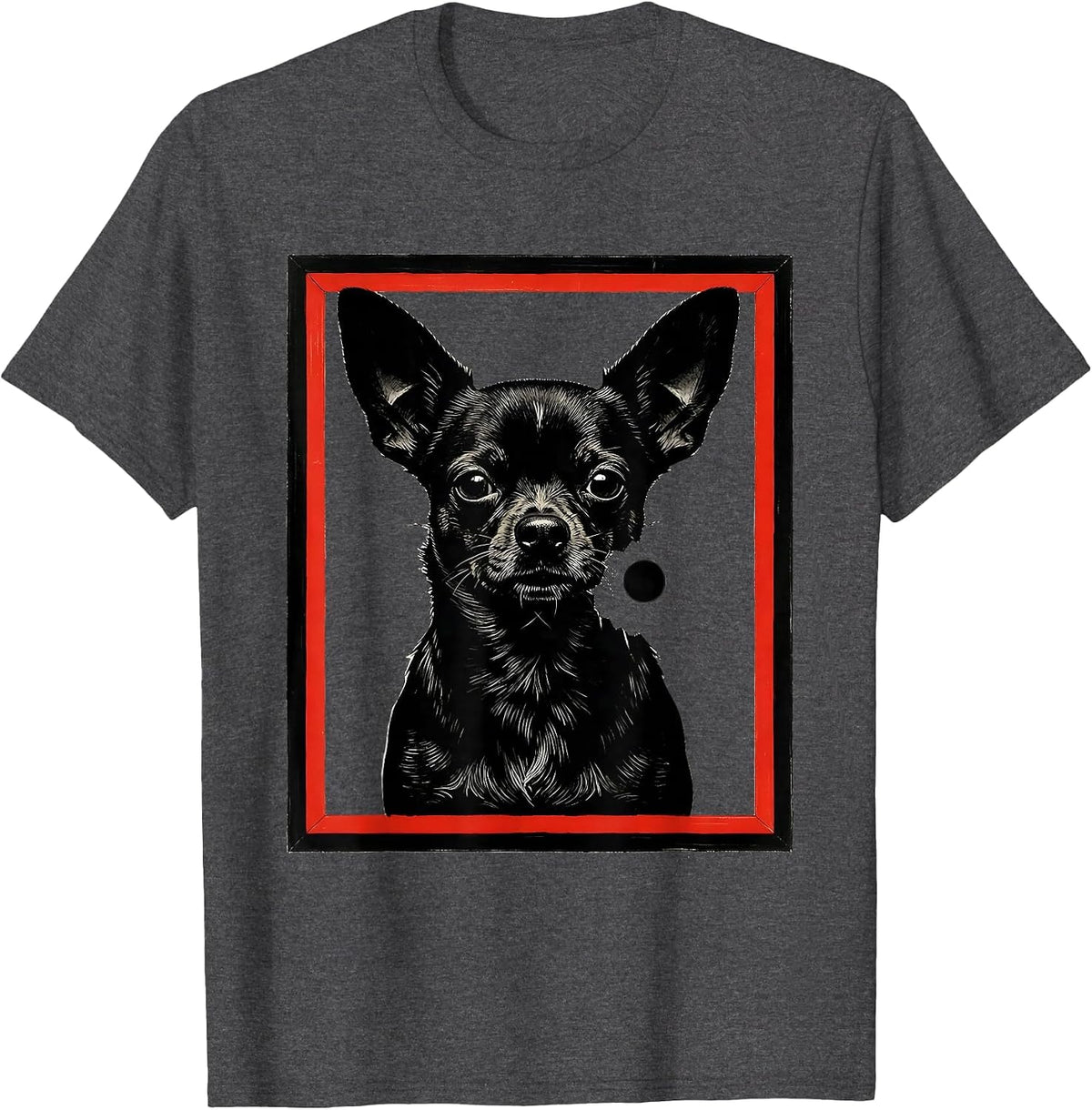 Chihuahua Silhouette Funny Dog Owner Meme Humor T-Shirt - Dark Heather Grey