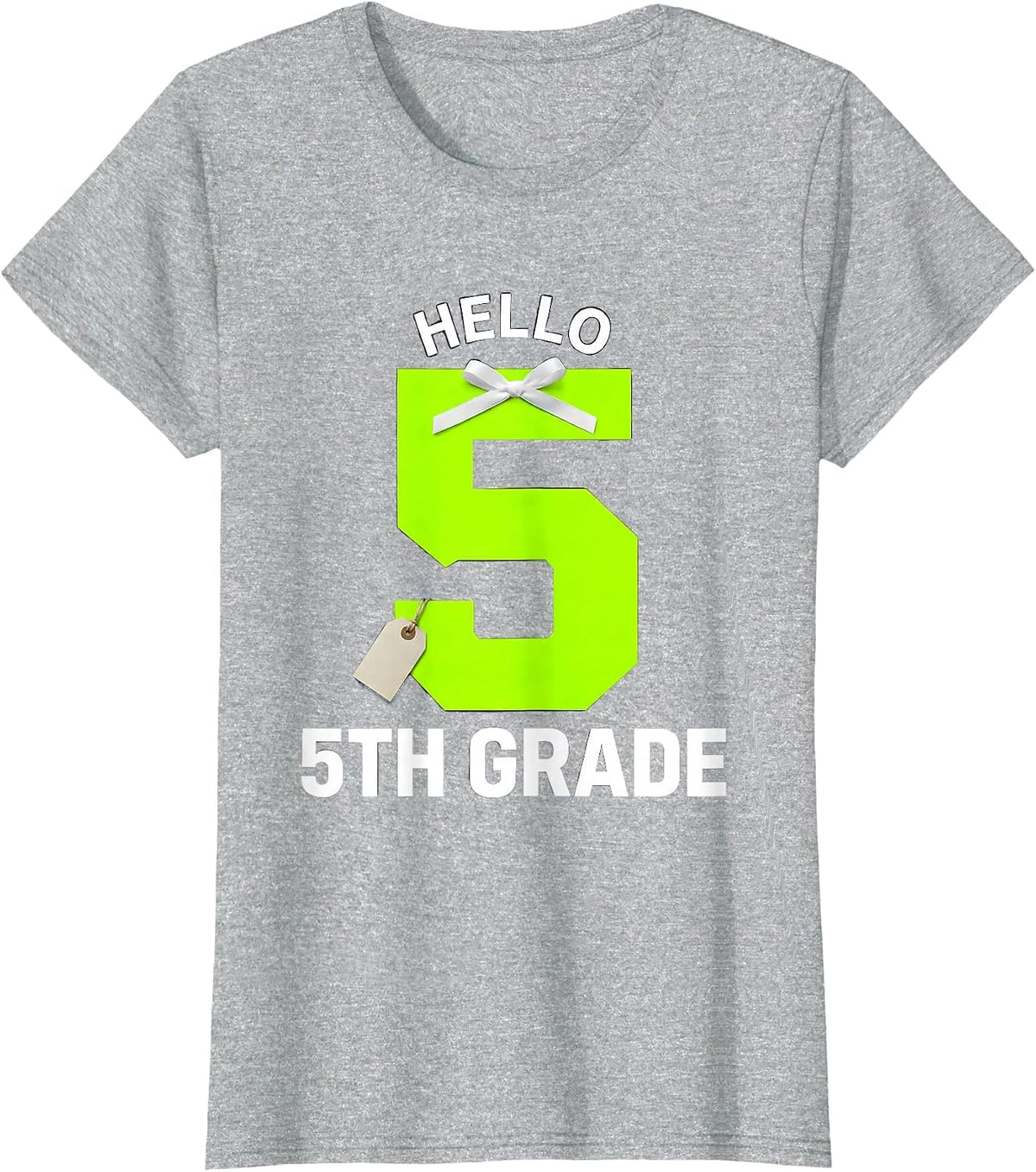 Hello 5th Grade Playful Back To School Teacher Student T-Shirt - Heather Grey