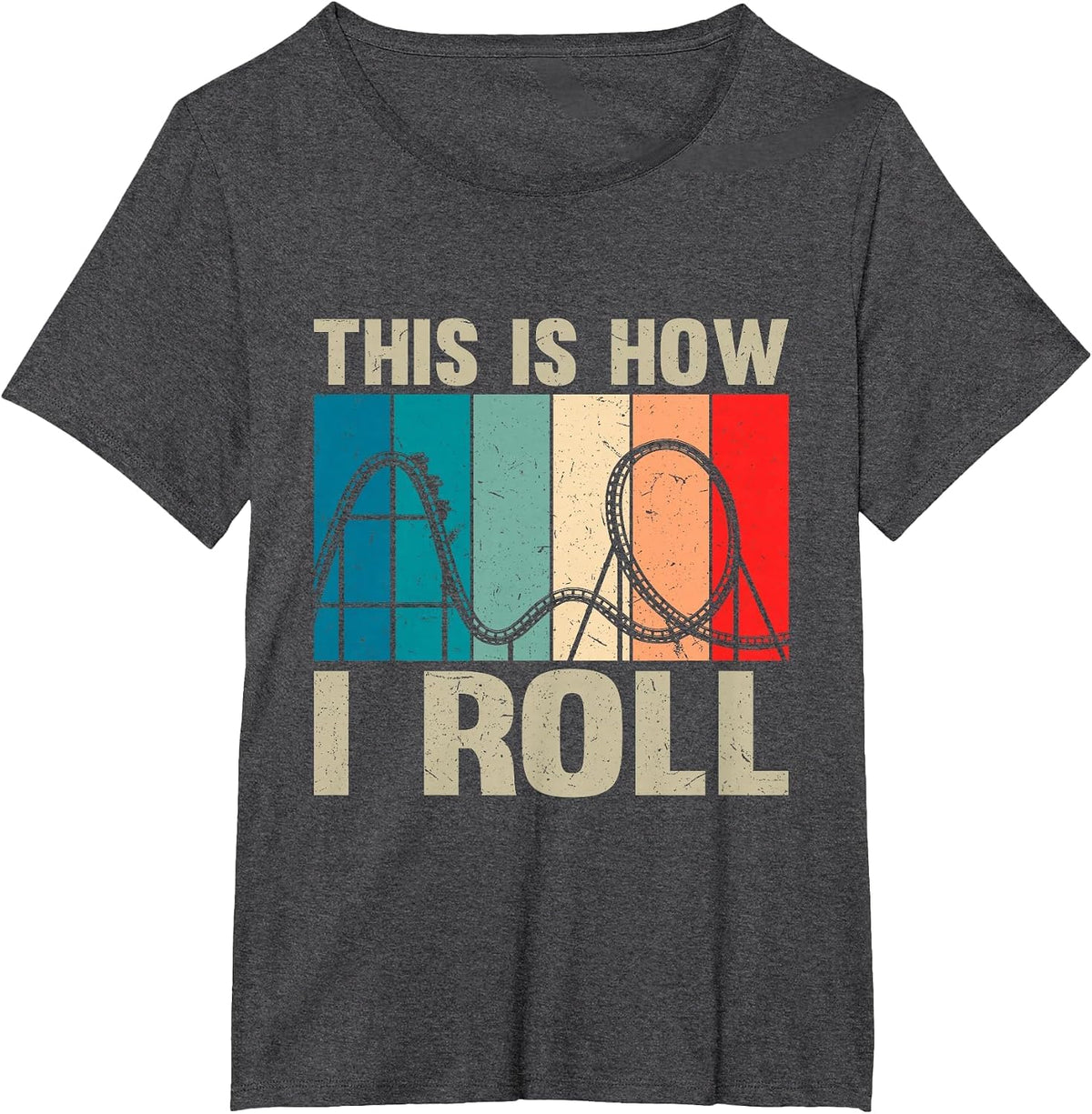 Vintage Roller Coaster Youth Men Women Toddler Park Lover T-Shirt - Dark Heather Grey