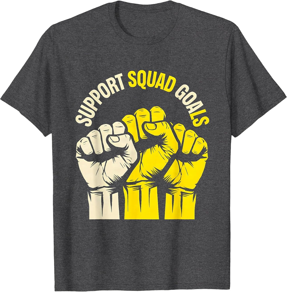 Men's Support Squad Goals Paraprofessional Design T-Shirt - Dark Heather Grey