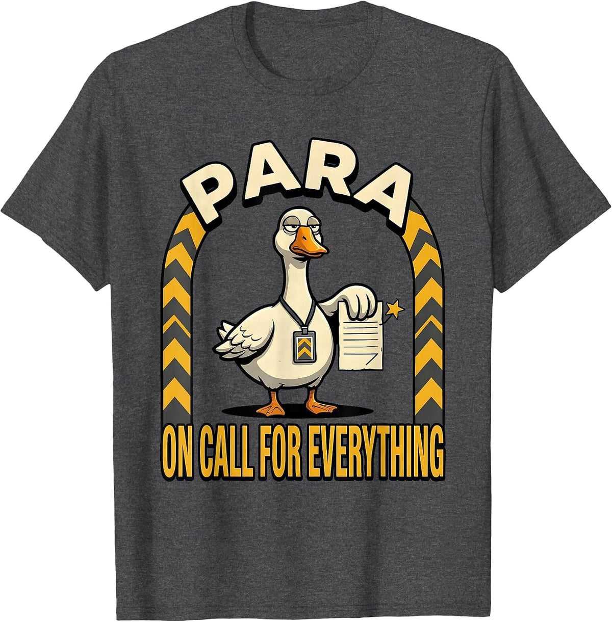 Men's Para On Call For Everything Funny Paraprofessional SPED T-Shirt - Dark Heather Grey