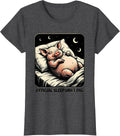 Women's Official Sleepshirt Pig Funny Animal Lover Pajama T-Shirt - Dark Heather Grey