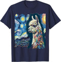 Alpaca Starry Night Cotopaxi National Park T-Shirt - Navy Blue