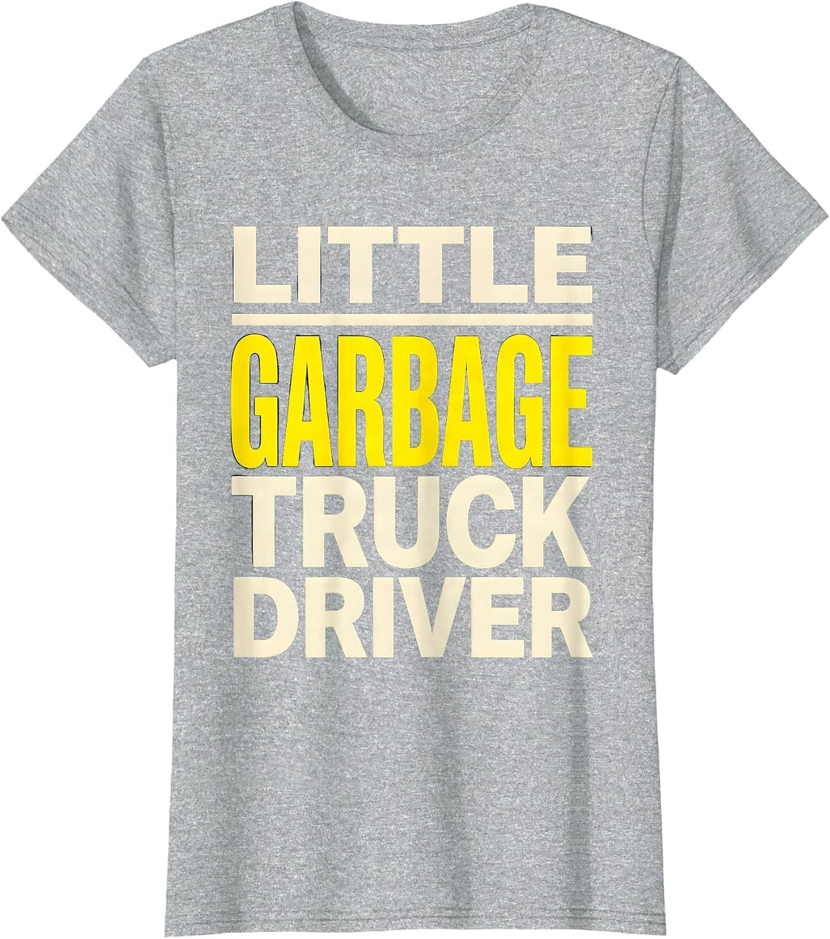 Little Garbage Truck Driver Funny Toddler Trucker Dad Gift T-Shirt - Heather Grey