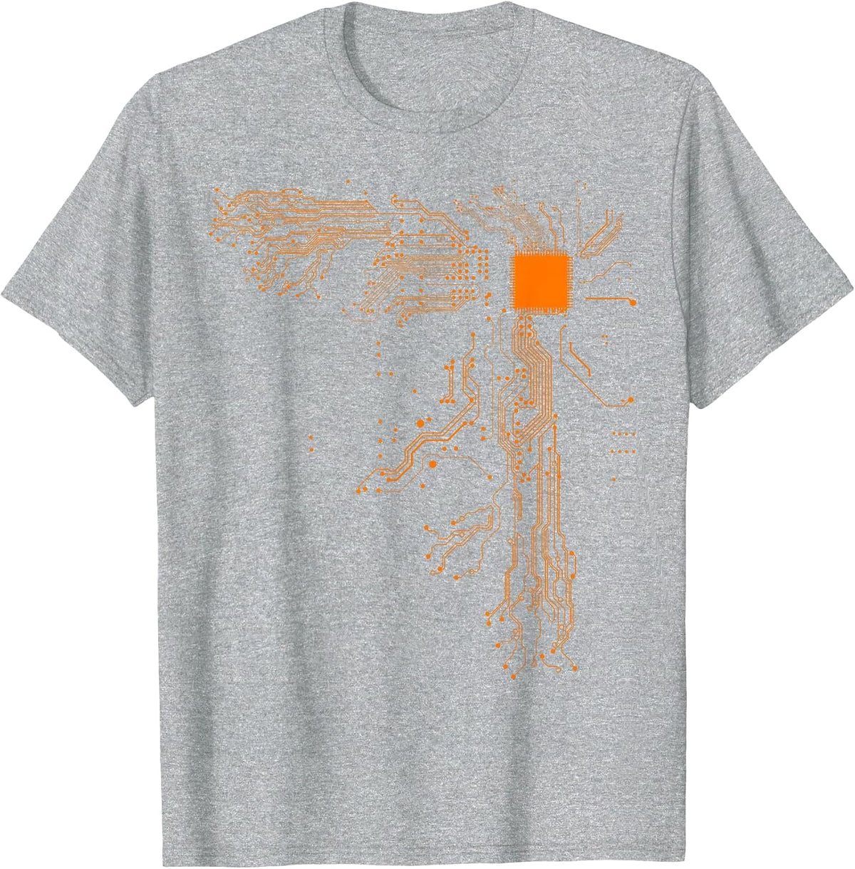 Heart of the Tech Nerd Computer Core Processor T-Shirt T-Shirt - Heather Grey