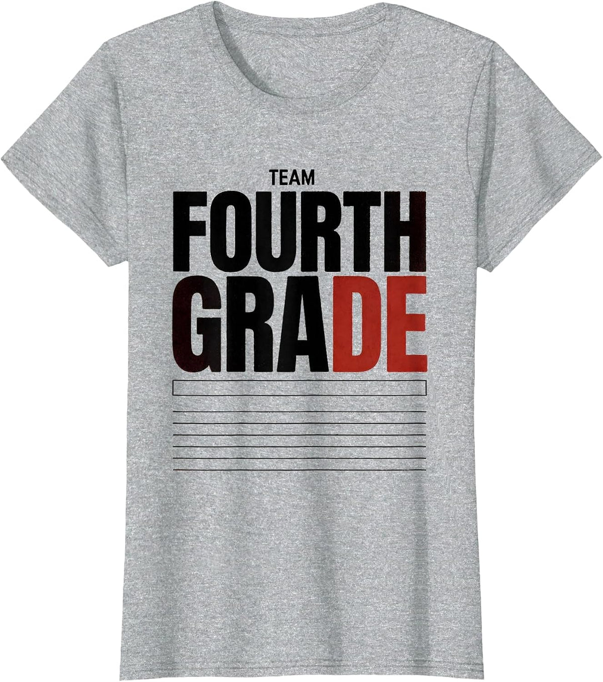 Team Fourth Grade Funny Back To School Student Teacher Gift T-Shirt - Heather Grey