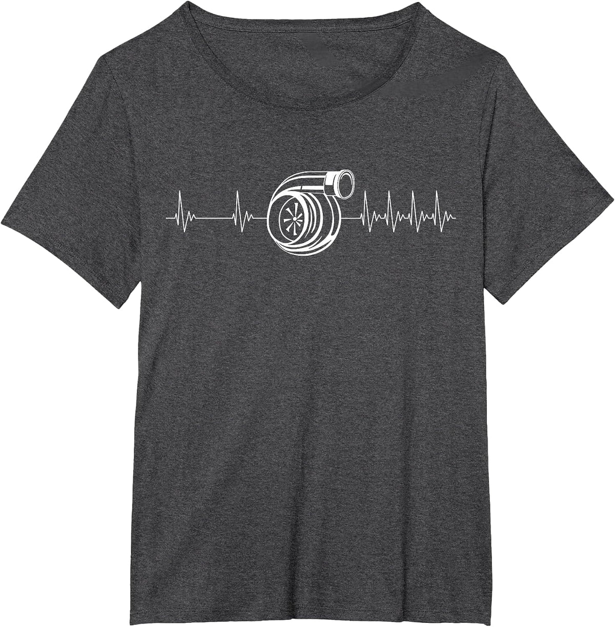 Turbo Heart Beat Car Slow 2 Fast Race Car Racing Boost EWG T-Shirt - Dark Heather Grey