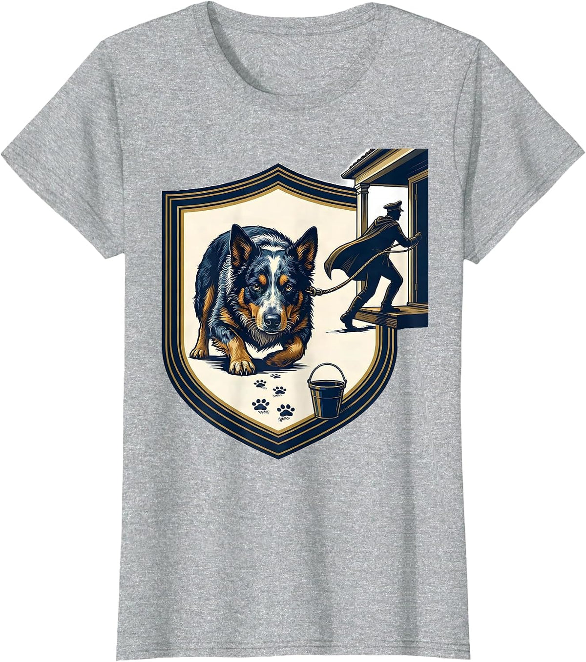 Blue Heeler Family Halloween Matching Costume T-Shirt - Heather Grey