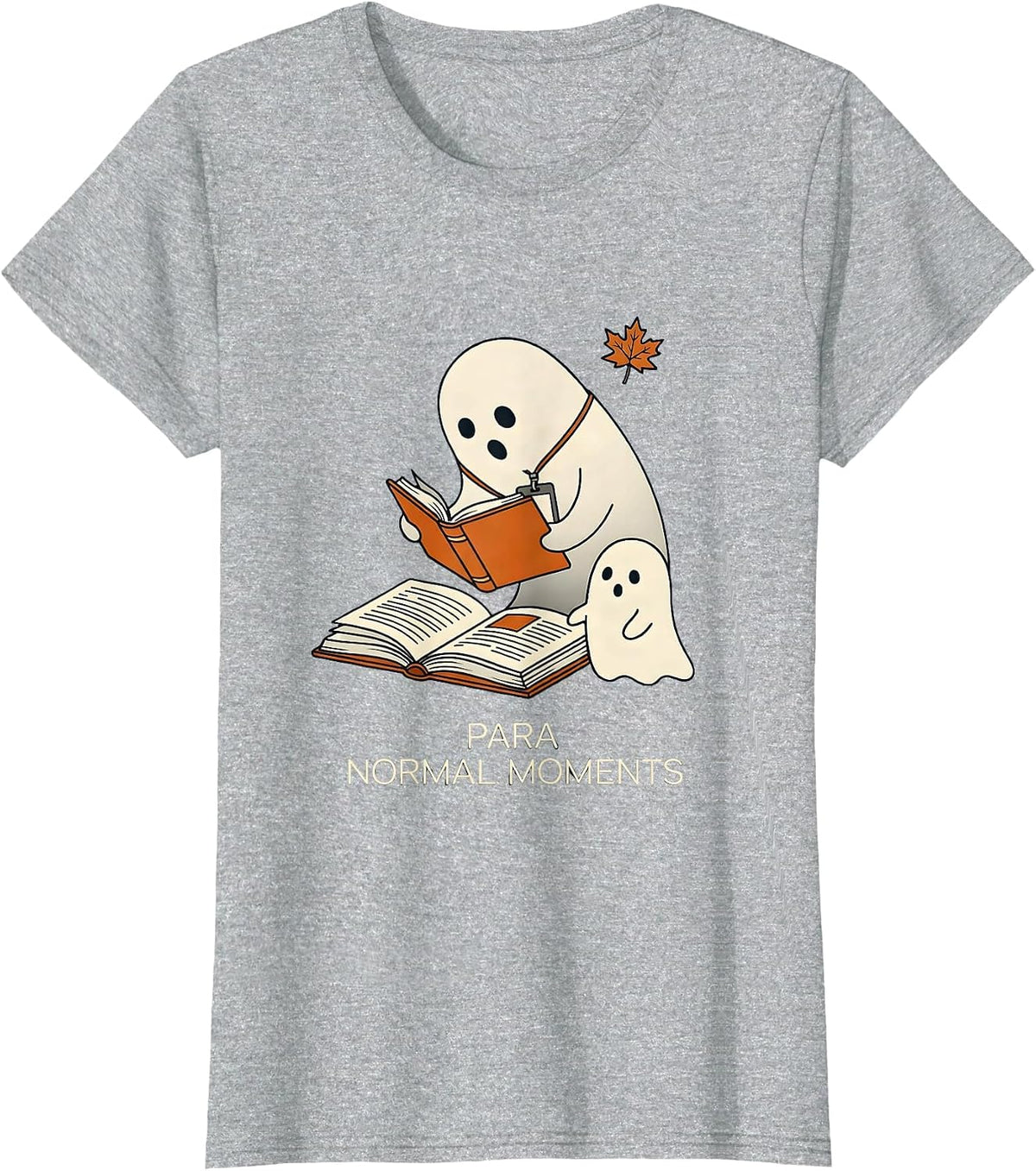 Women's Para Normal Moments Funny Paraprofessional Ghost Halloween T-Shirt - Heather Grey