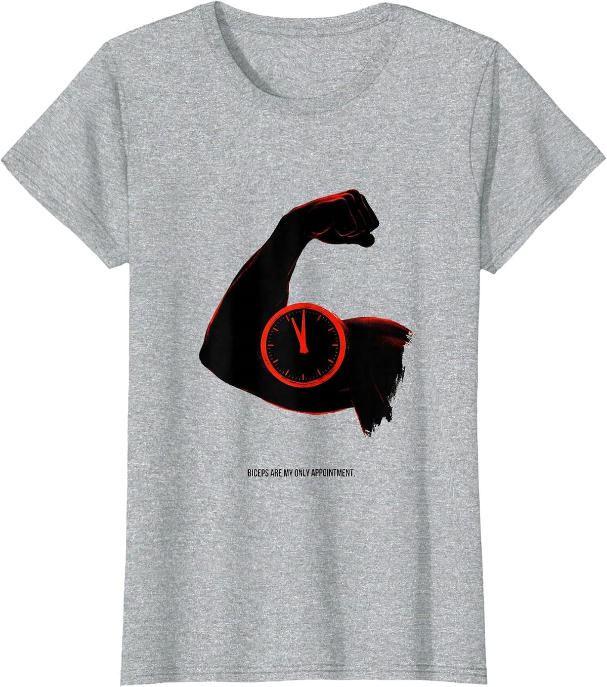 Biceps Are My Only Appointment Funny Gym Humor T-Shirt - Heather Grey
