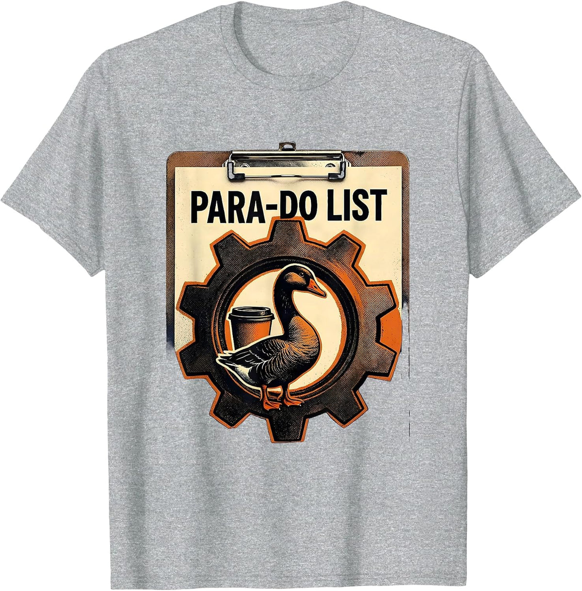 Men's Para-Do List Funny Paraprofessional Goose SPED Teacher T-Shirt - Heather Grey