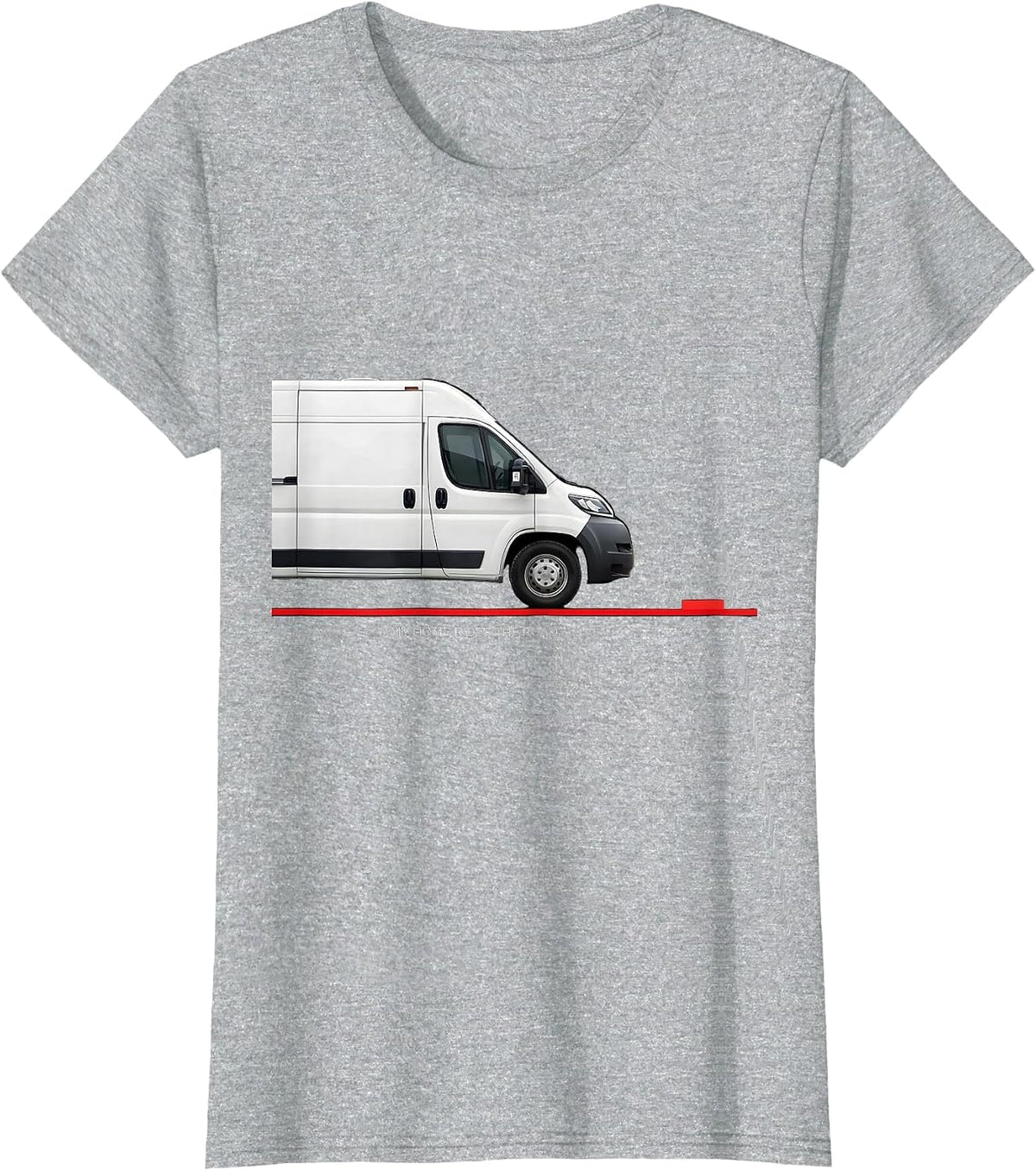 Women's My Home Rides The Road Retro Vintage Van Life Road Trip T-Shirt - Heather Grey