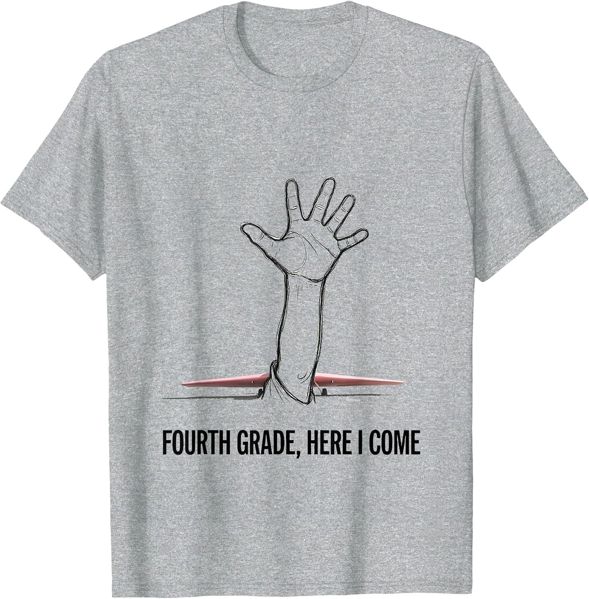 Men's Fourth Grade Here I Come Cute Girl Back To School Teacher T-Shirt - Heather Grey