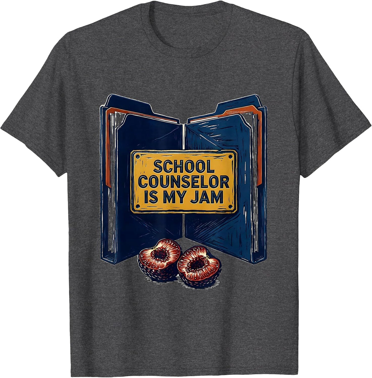 Men's School Counselor Is My Jam Funny School Psychologist Staff T-Shirt - Dark Heather Grey