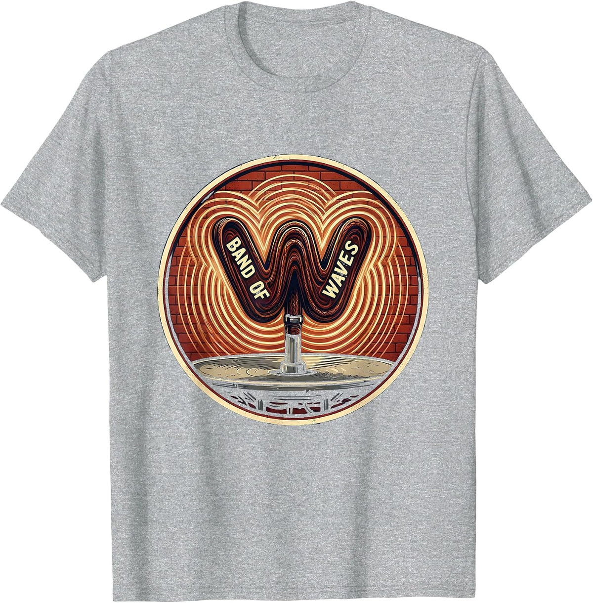 Men's Band Of Waves Ham Radio Operator Nerdy Humor Amateur Radio T-Shirt - Heather Grey