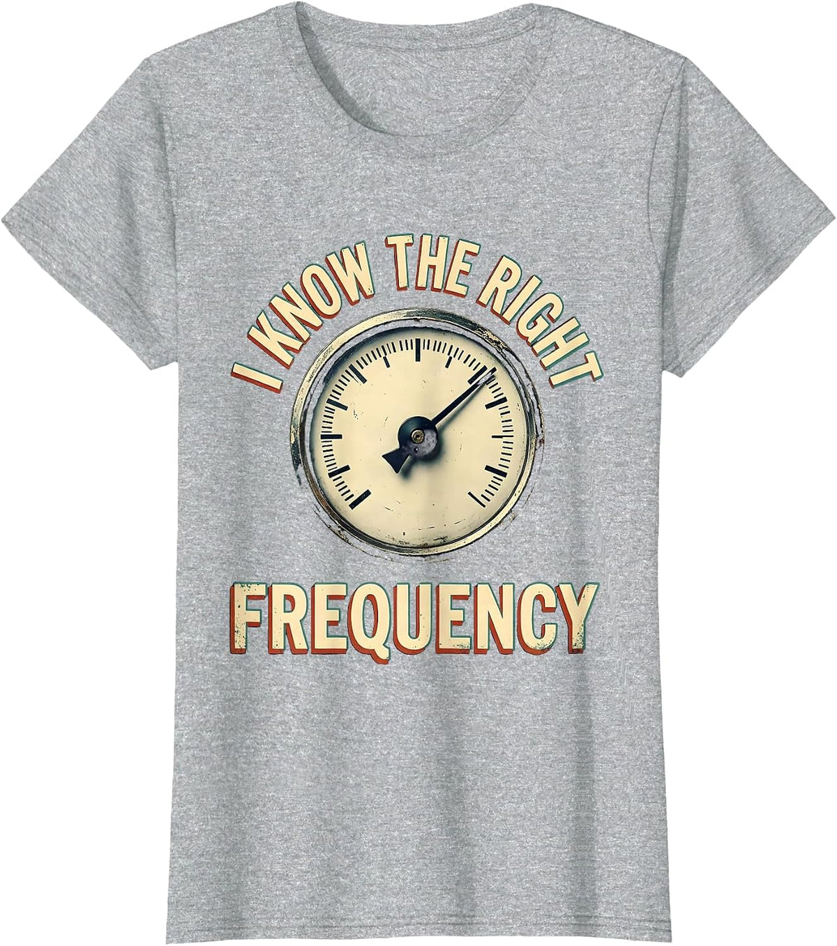 I Know The Right Frequency Vintage Ham Radio Operator Humor T-Shirt - Heather Grey