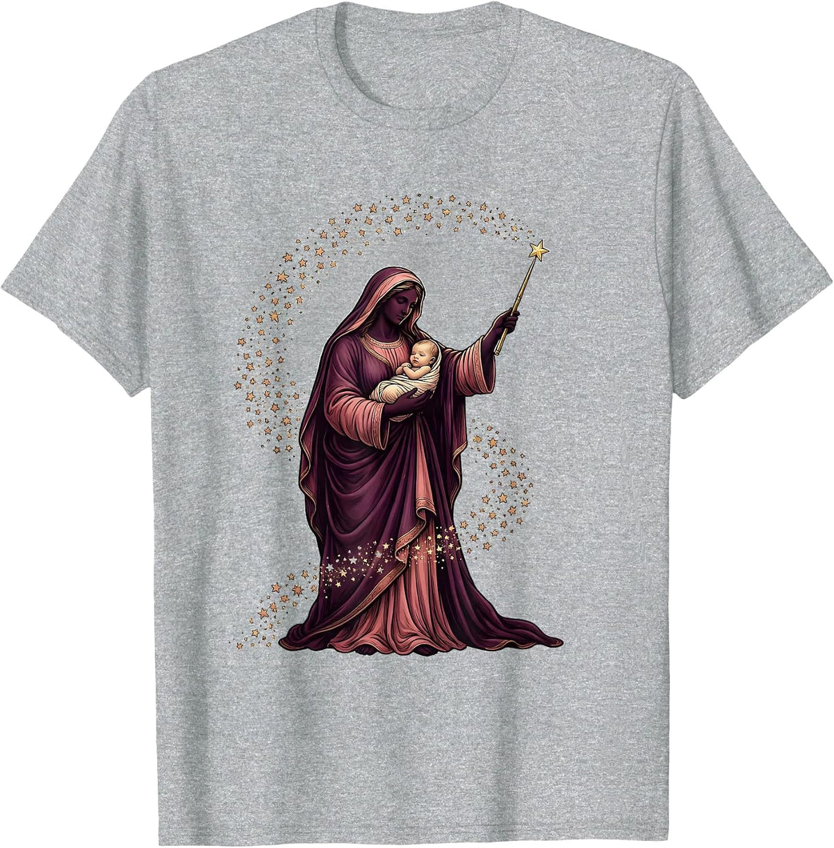 Men's Fairy Godmother Baby Blessing Wand Magic Gift T-Shirt - Heather Grey