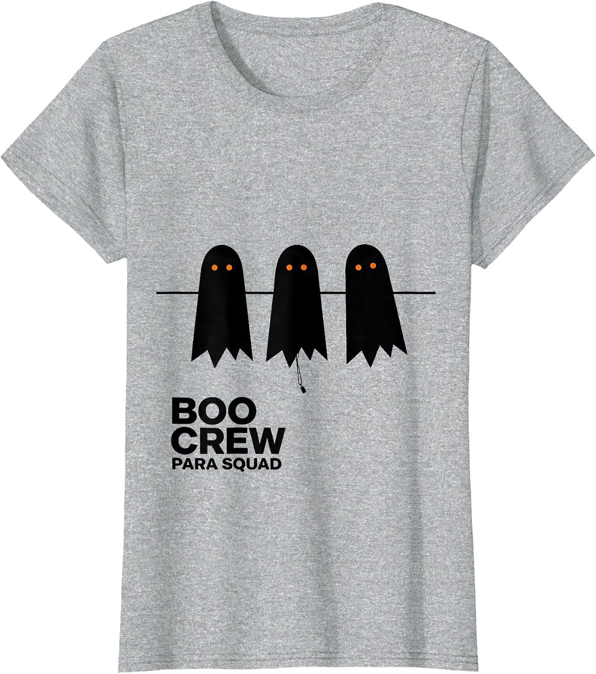 Boo Crew Para Squad SpEd Paraprofessional Halloween Ghost T-Shirt - Heather Grey