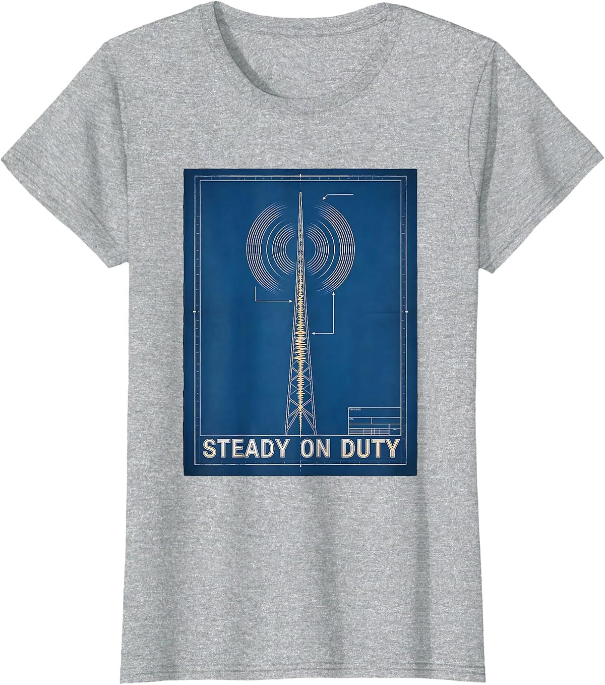 Steady On Duty Funny Ham Radio Amateur Radio Operator T-Shirt - Heather Grey