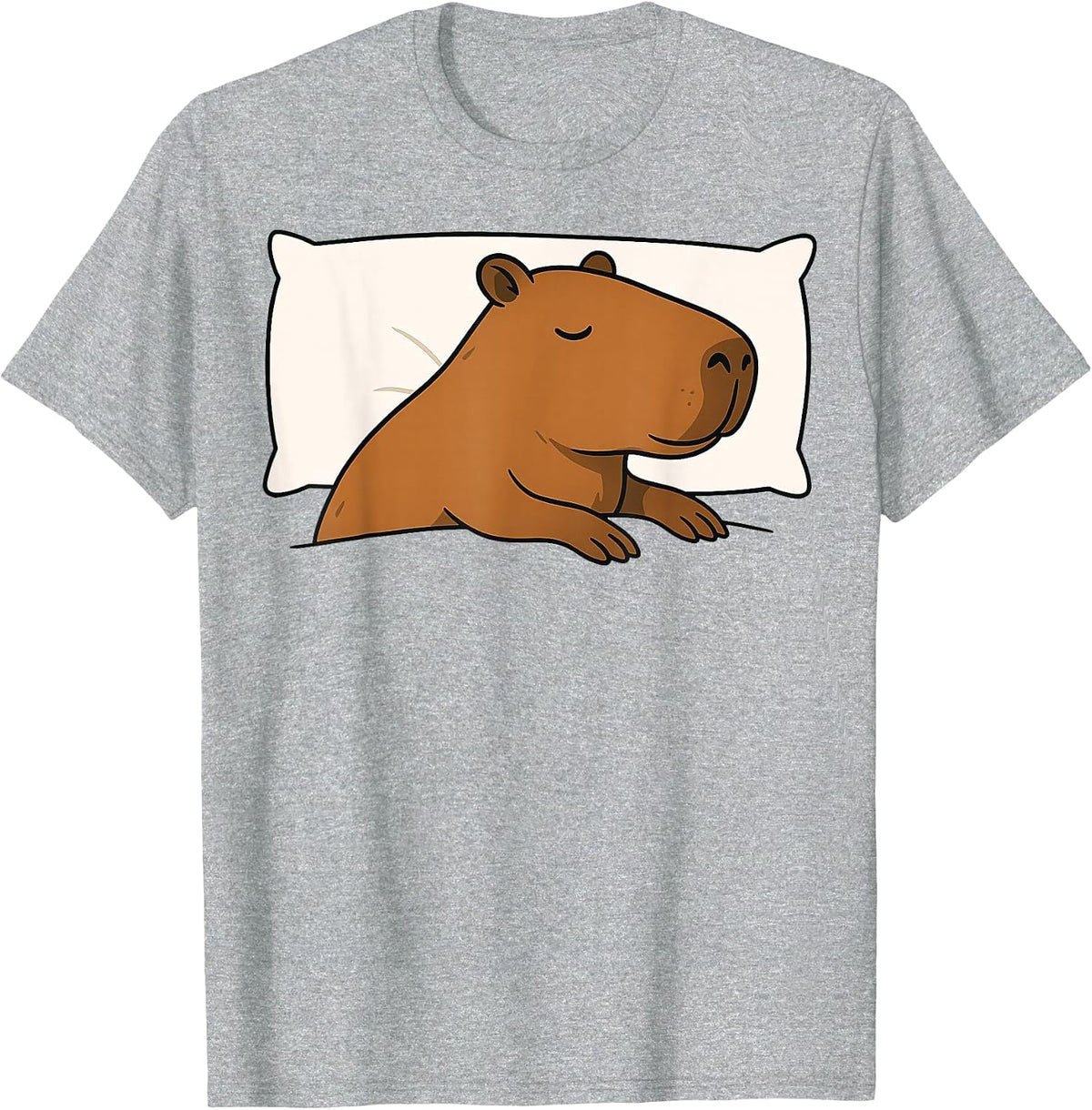 Capybara Favorite Sleepshirt Sleeping Pajamas Boys Girls Kid T-Shirt - Heather Grey