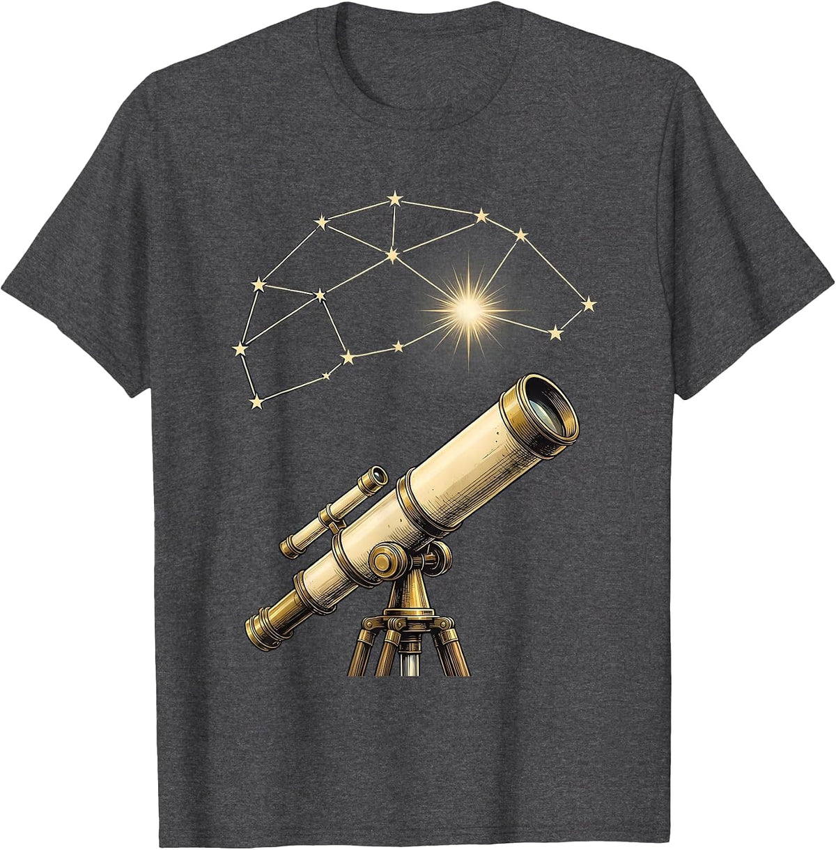 Men's Paraprofessional Constellation Telescope Graphic T-Shirt - Dark Heather Grey