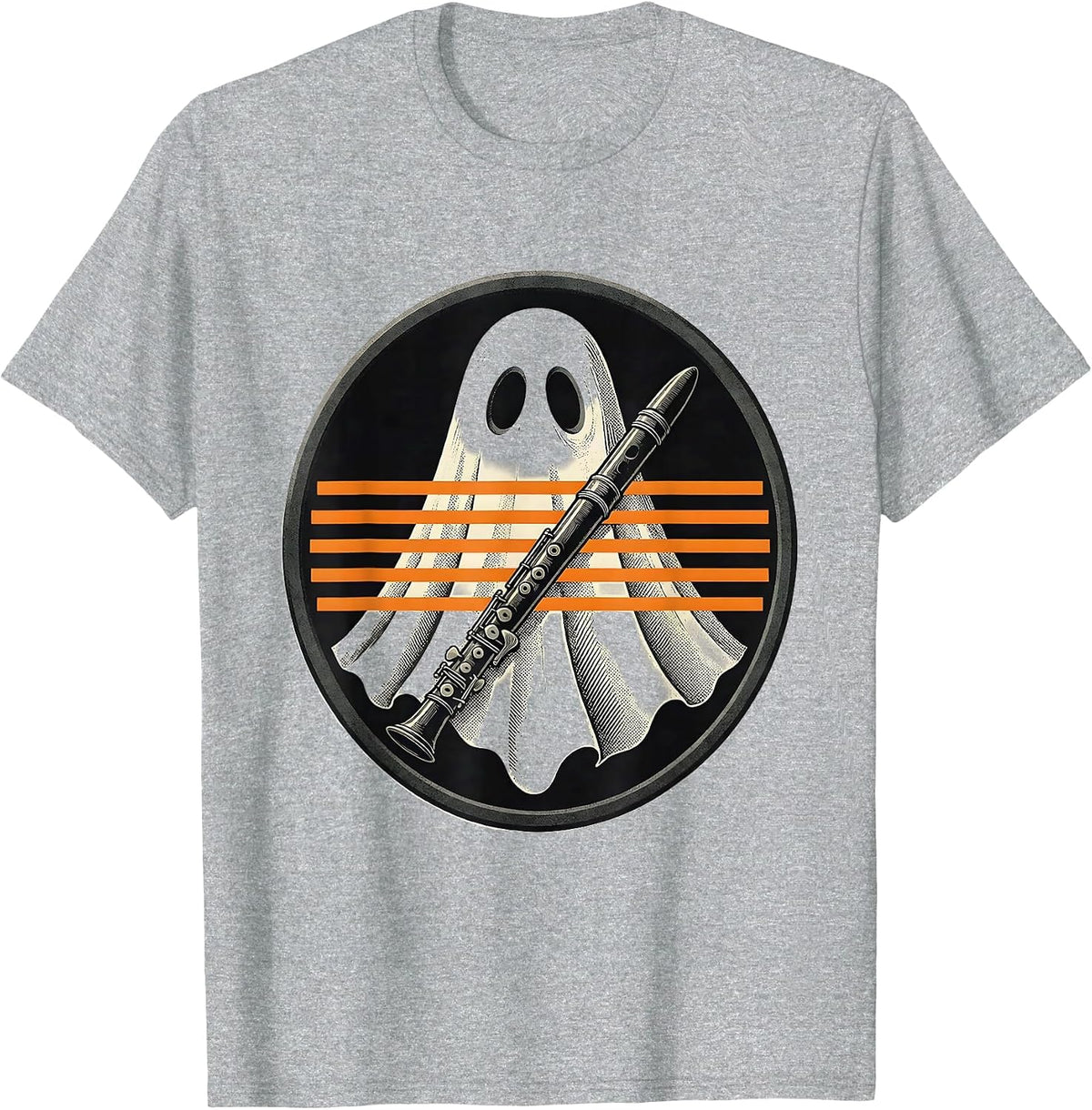 Men's Ghost Musician Teacher Halloween Band Costume T-Shirt - Heather Grey