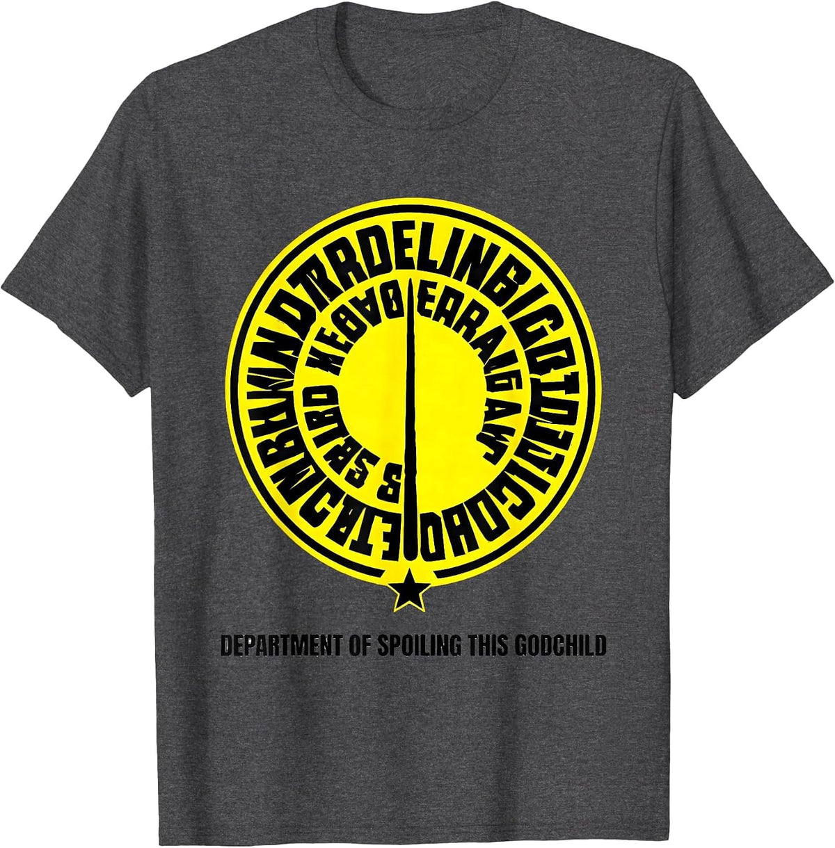 Men's Department Of Spoiling This Godchild Funny Fairy Godmother T-Shirt - Dark Heather Grey