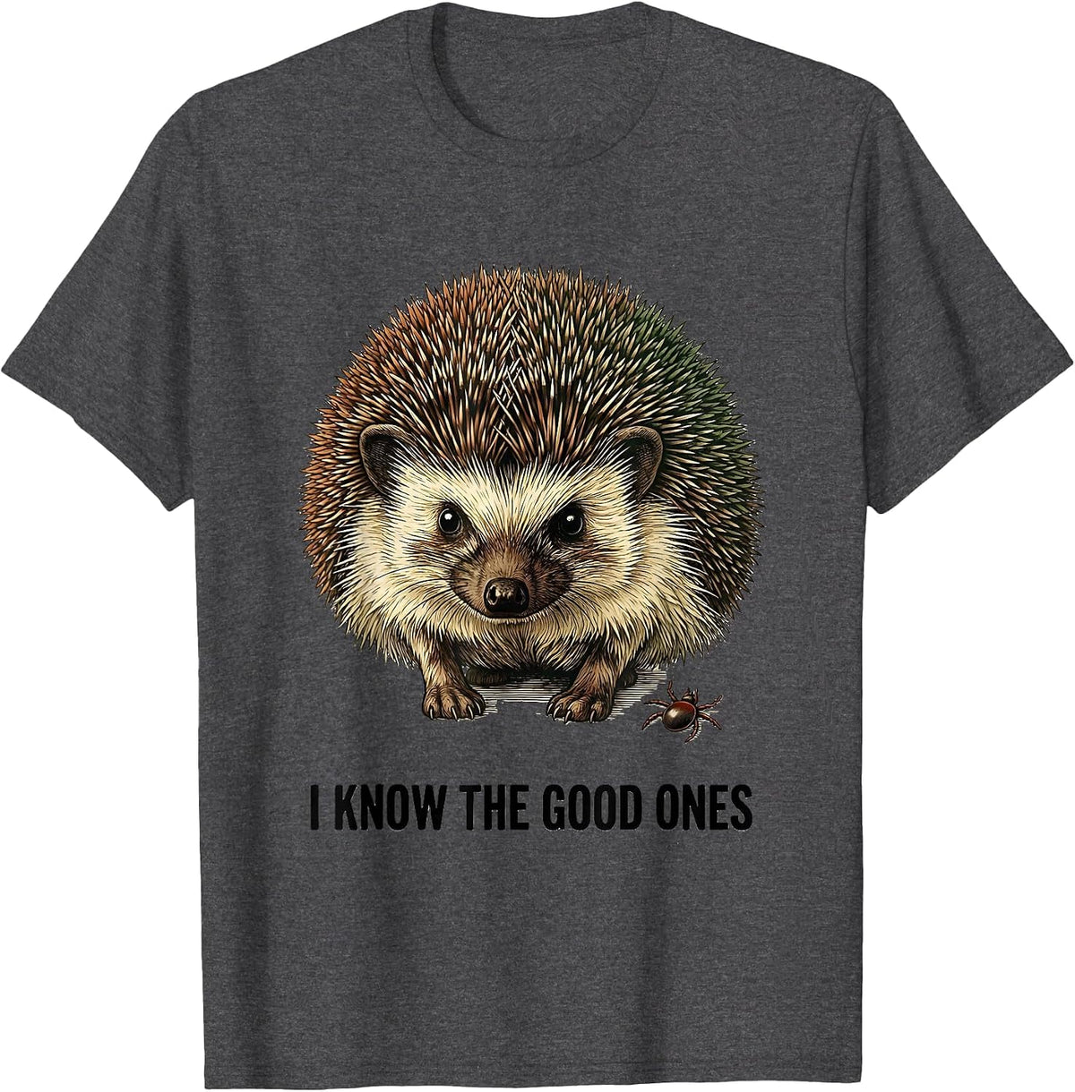 I Know The Good Ones Vintage Mushroom Forager Fungi Humor T-Shirt - Dark Heather Grey