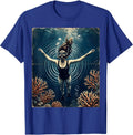 Deep Ocean Diver Labor Day Graphic T-Shirt - Royal Blue