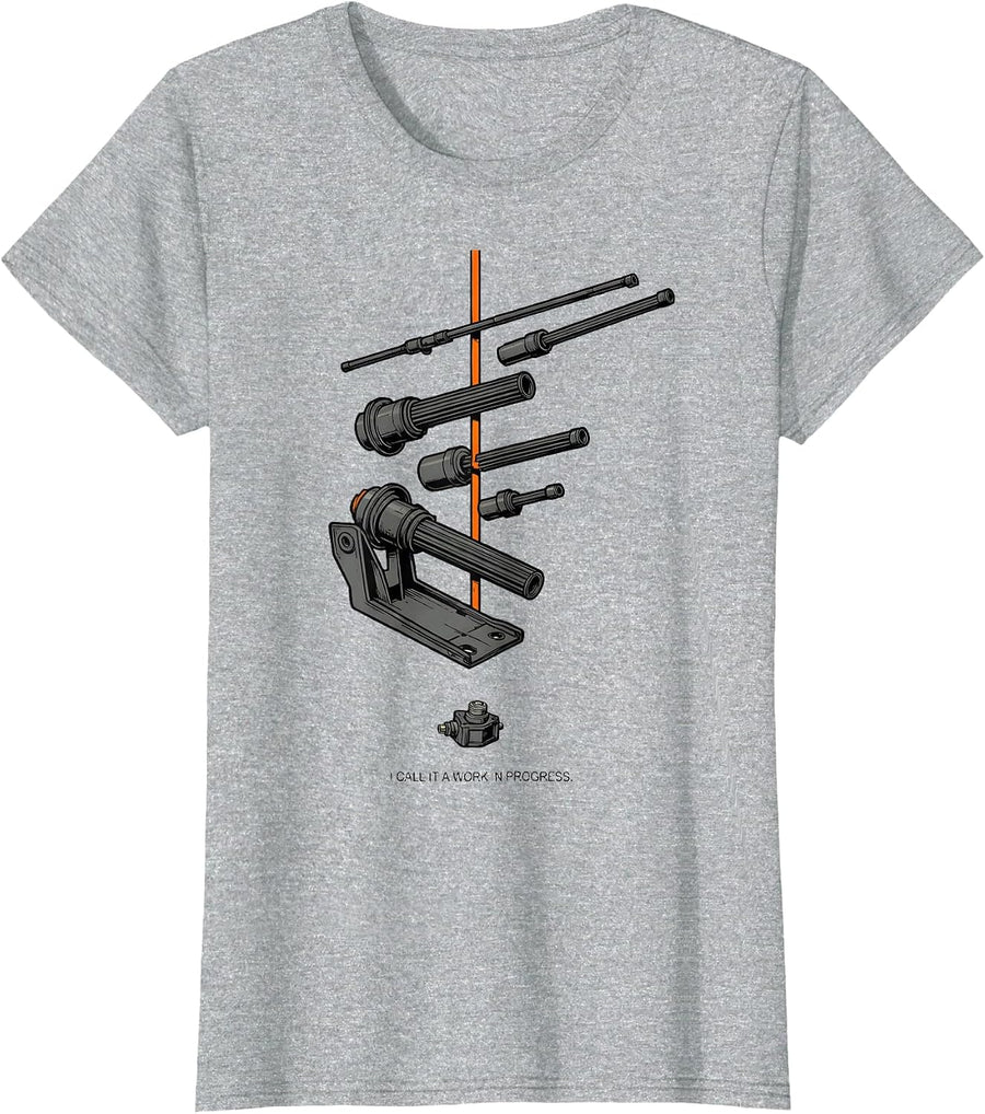 I Call It A Work In Progress Funny Ham Radio Operator T-Shirt - Heather Grey