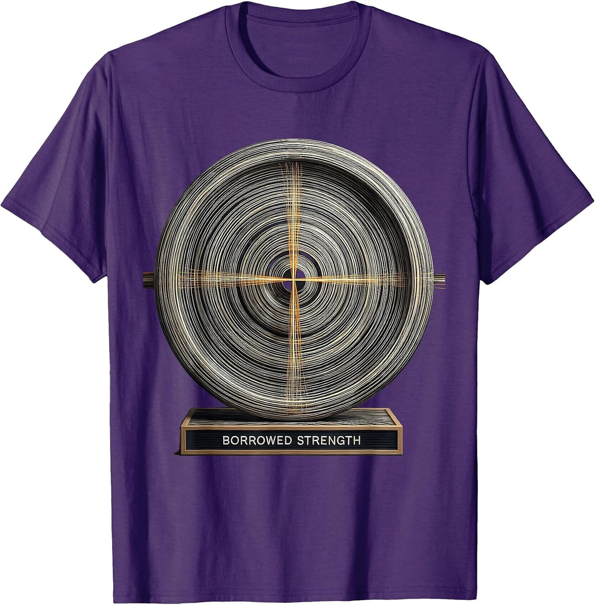 Men's Borrowed Strength Faith Fitness Funny Christian Gym Workout T-Shirt - Purple