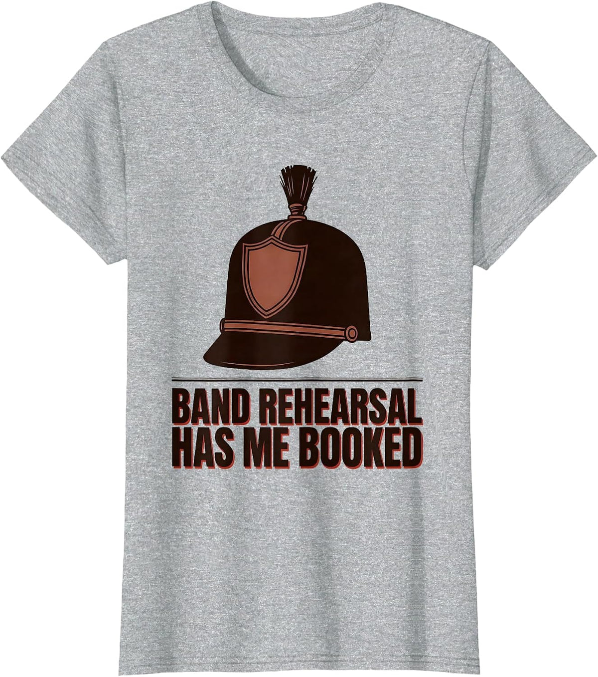 Women's Band Rehearsal Has Me Booked Funny Marching Band Camp Gift T-Shirt - Heather Grey