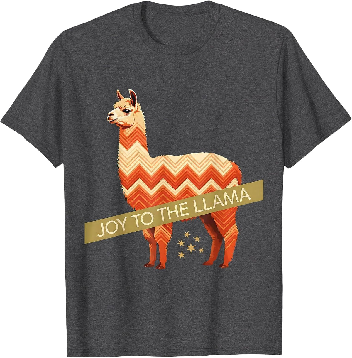 Men's Joy To The Llama Funny Llama Christmas Animal Lover Gift T-Shirt - Dark Heather Grey