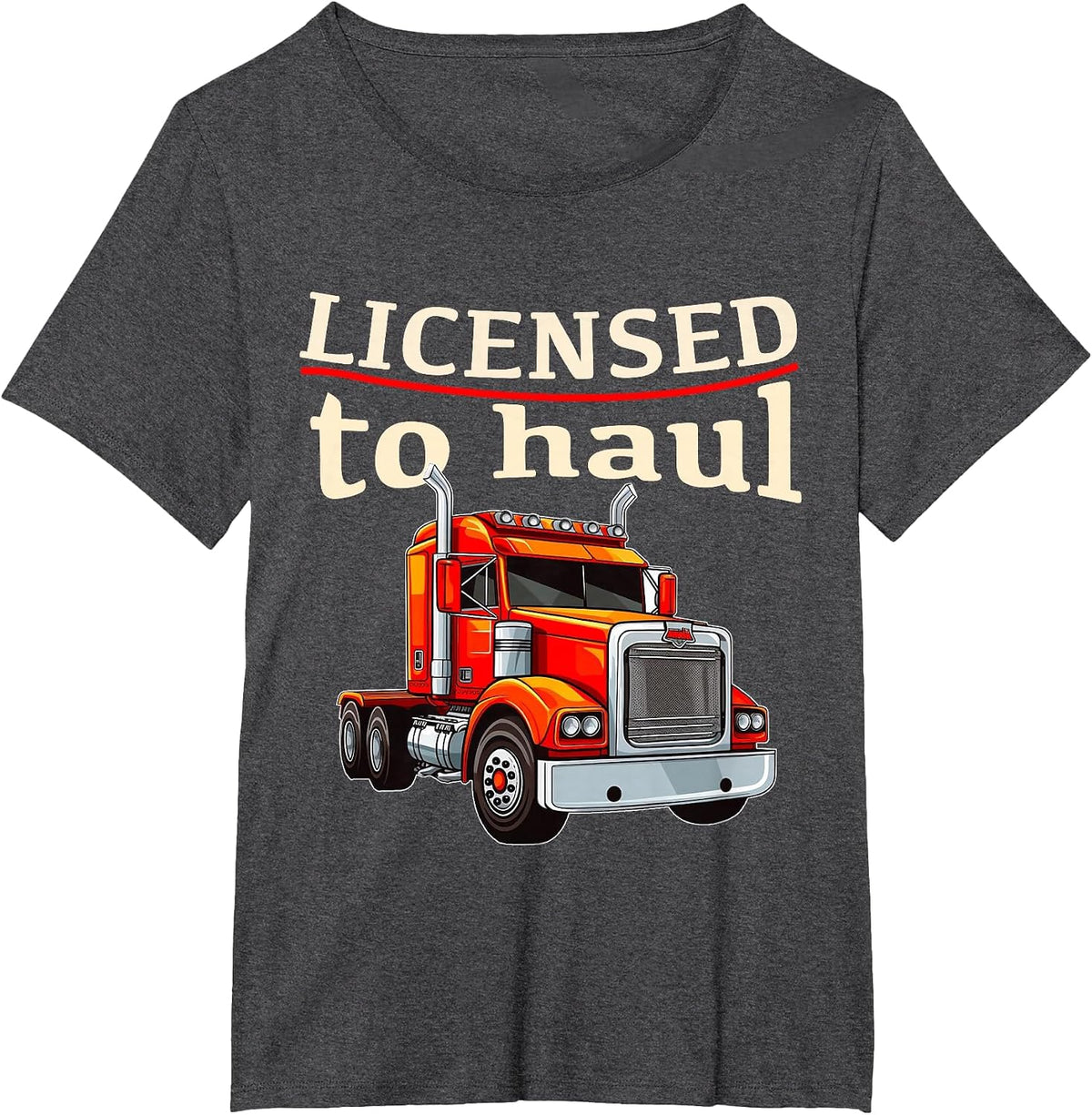 CDL Truck Driver for Men Trucker Driving Passed CDL Exam T-Shirt - Dark Heather Grey