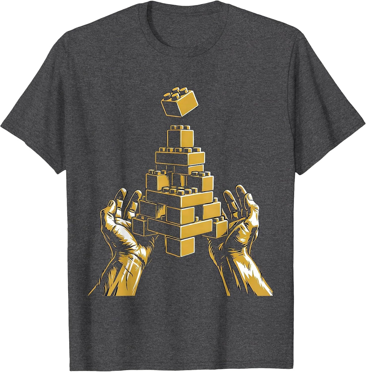 Paraprofessional Helping Hands Building Blocks T-Shirt - Dark Heather Grey