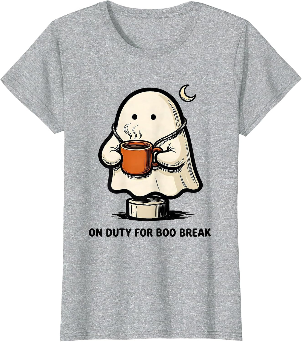 On Duty For Boo Break Funny SPED Paraprofessional Halloween T-Shirt - Heather Grey