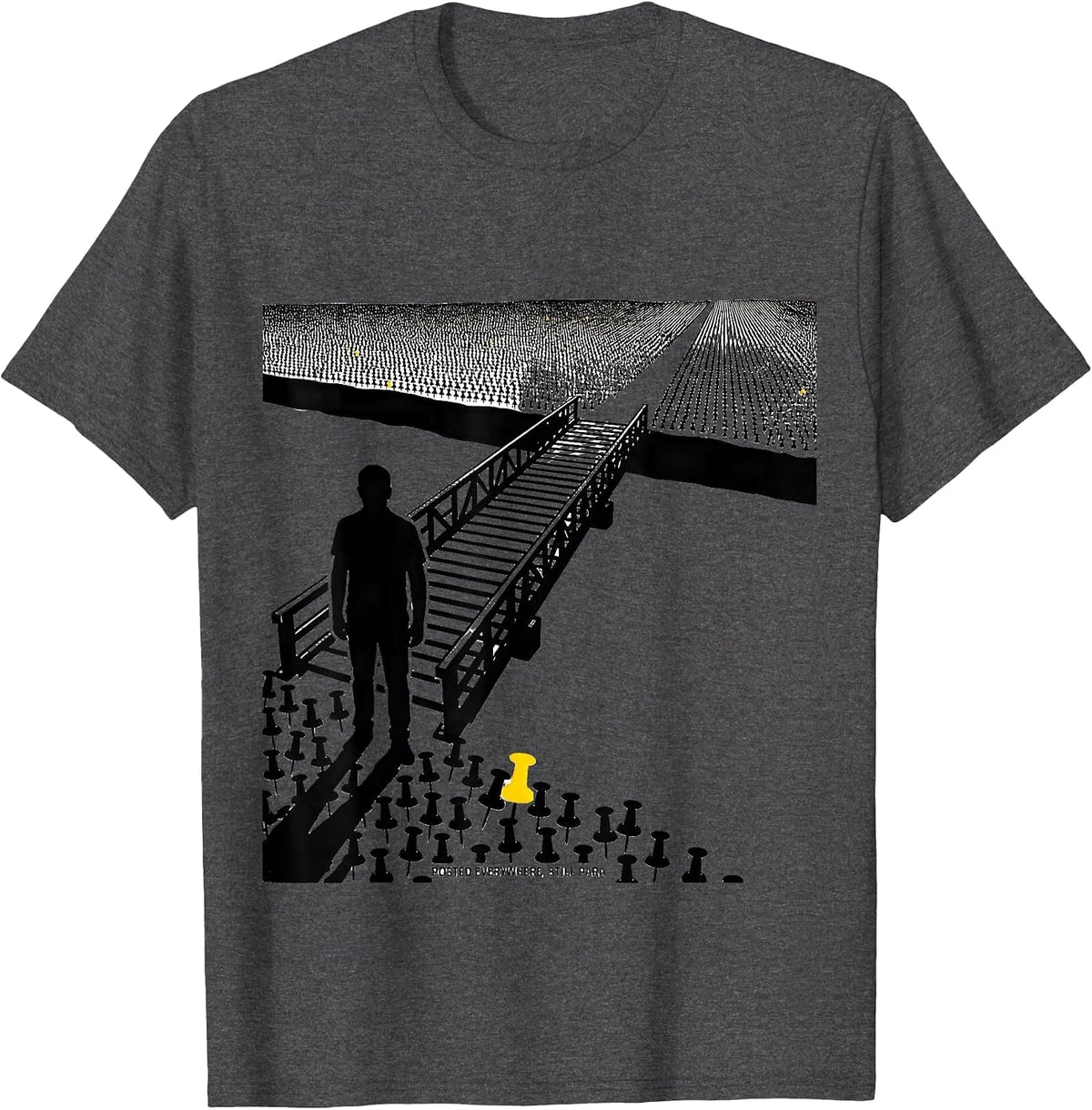 Posted Everywhere Still Para Funny Paraprofessional Support T-Shirt - Dark Heather Grey