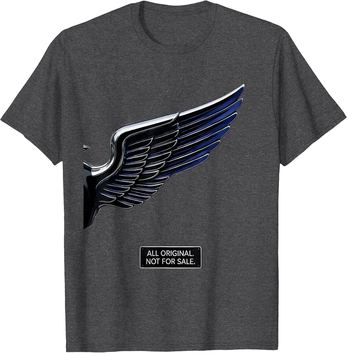 Men's All Original Not For Sale Classic Car Guy Deadpan Humor T-Shirt - Dark Heather Grey