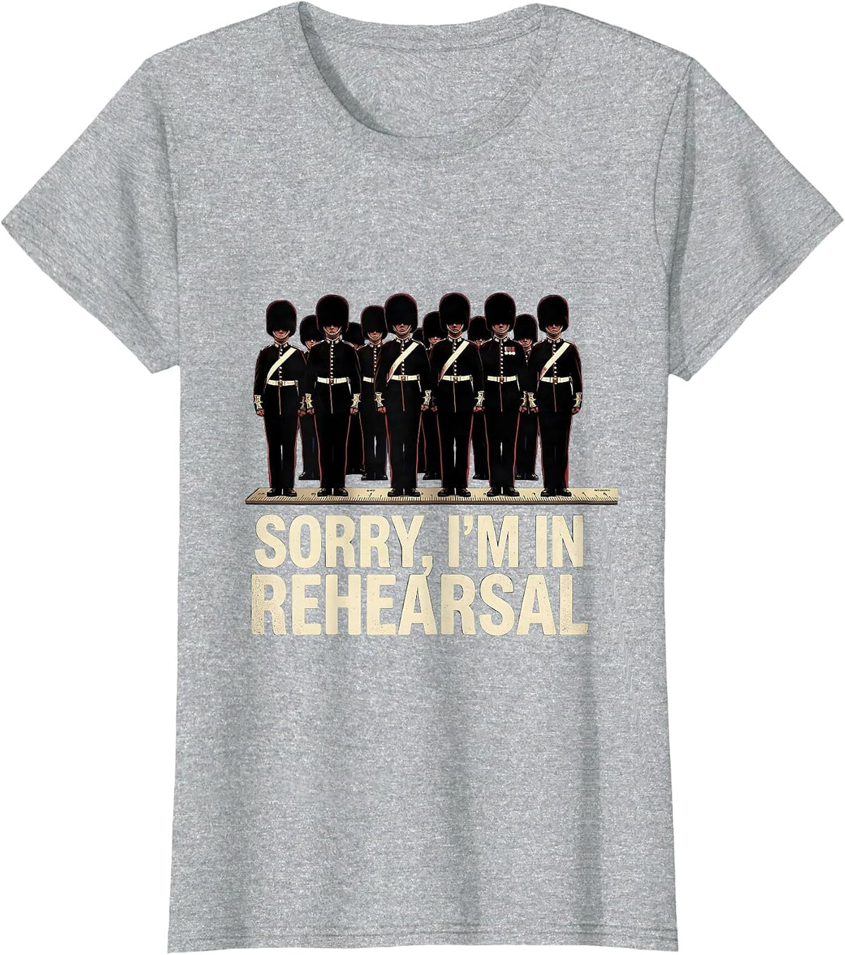 Women's Sorry, I'm In Rehearsal Funny Marching Band Band Camp Gift T-Shirt - Heather Grey
