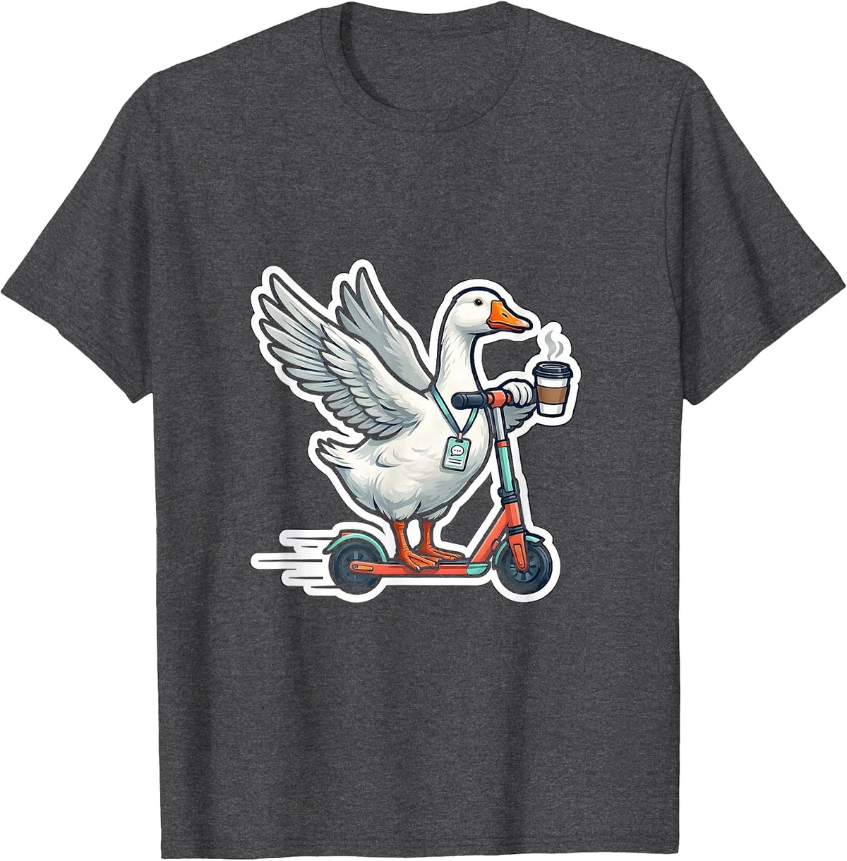 Men's Silly Goose Scooter Funny Mental Health Counselor T-Shirt - Dark Heather Grey