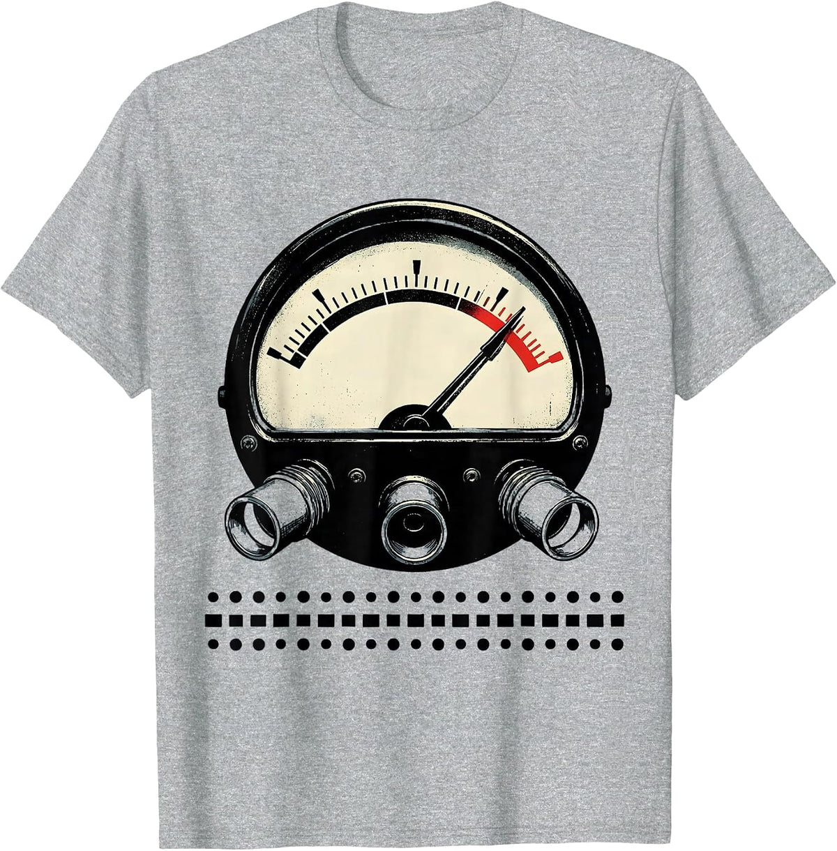 Men's Analog Meter Ham Radio Operator Hobbyist Humor T-Shirt - Heather Grey