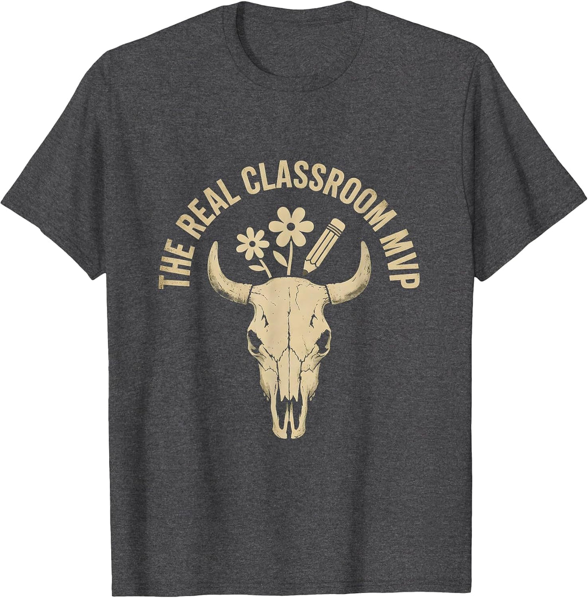 The Real Classroom MVP Paraprofessional Design T-Shirt - Dark Heather Grey