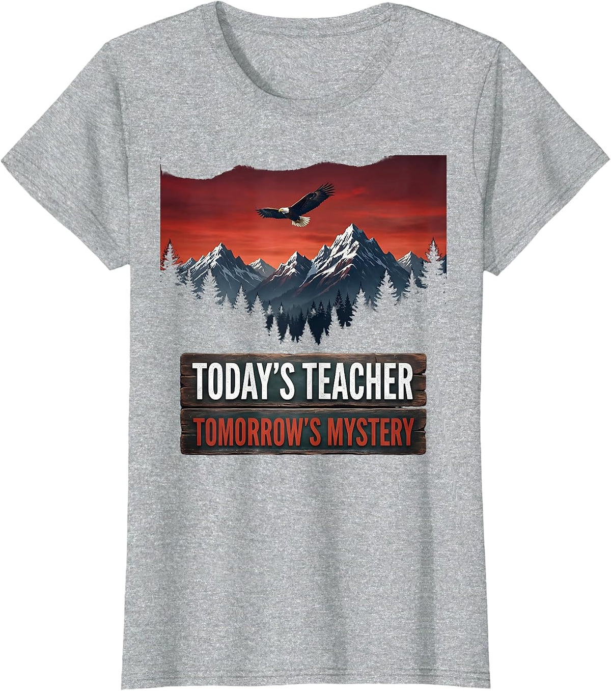 Today's Teacher Tomorrow's Mystery Substitute Tee T-Shirt - Heather Grey